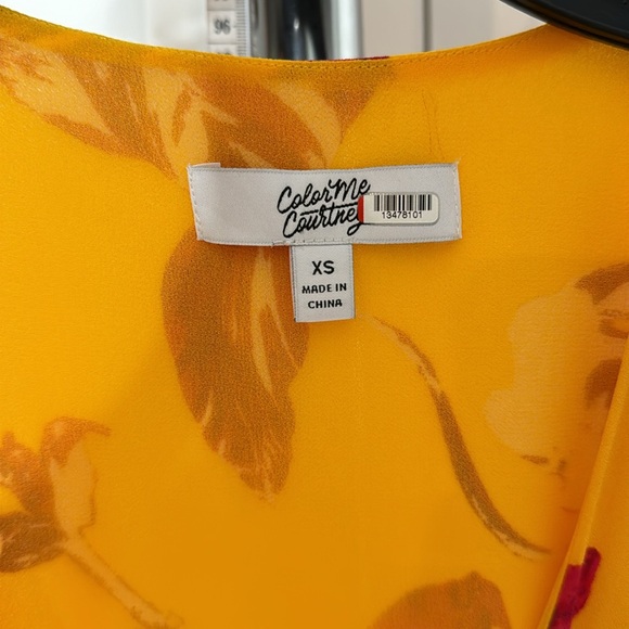 COLOR ME COURTNEY Eleanor Wrap Dress rent a runway retired Floral Maxi $295 - Picture 6 of 6